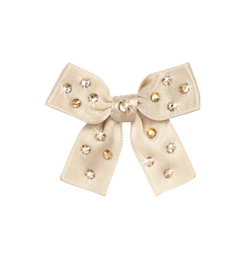 Sunshine Bow Beige Gold Hairclip