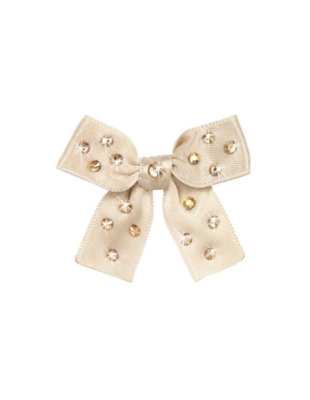 Sunshine Bow Beige Gold Hairclip