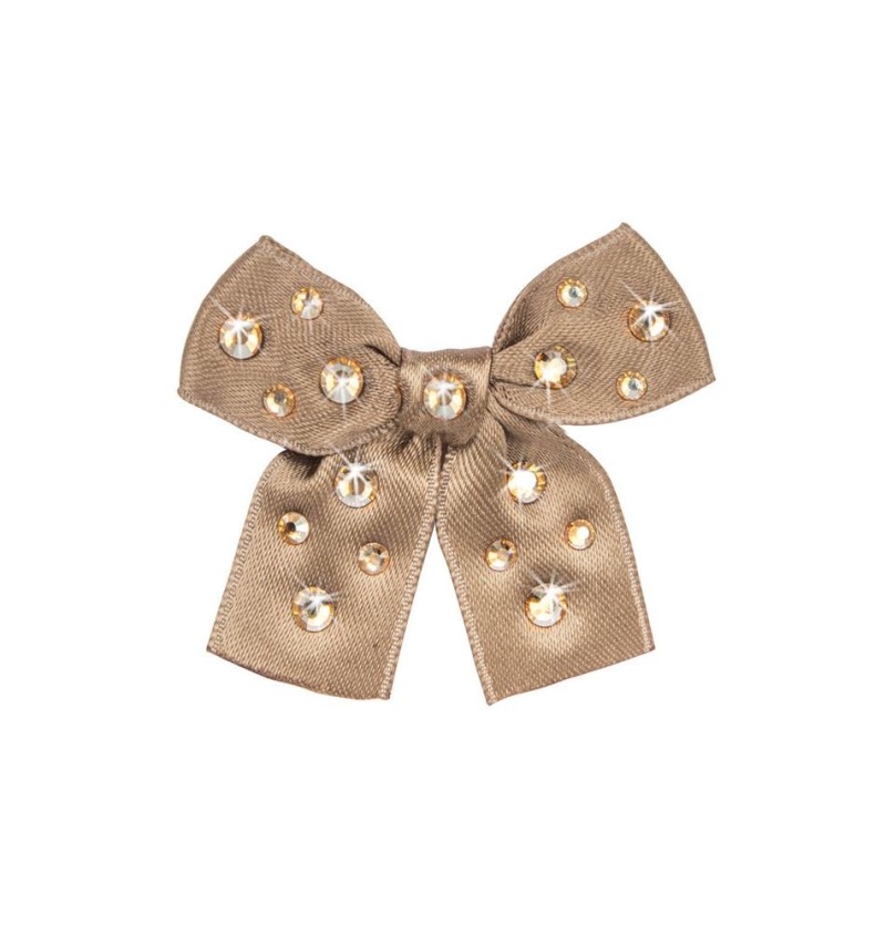 Sunshine Bow Camel/Gold Hairclip