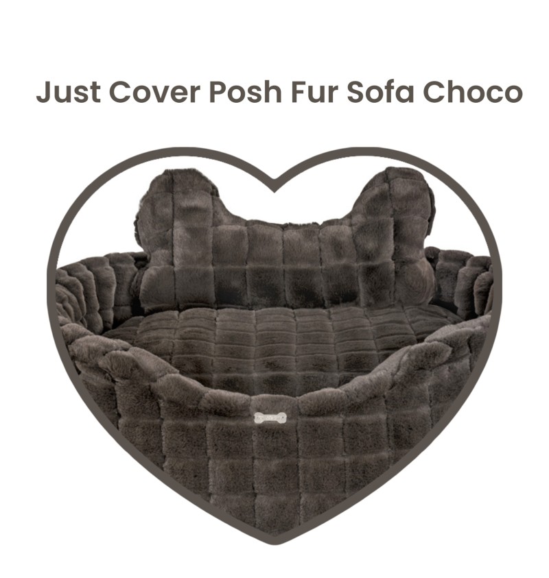 Just Cover Posh Fur Sofa Choco