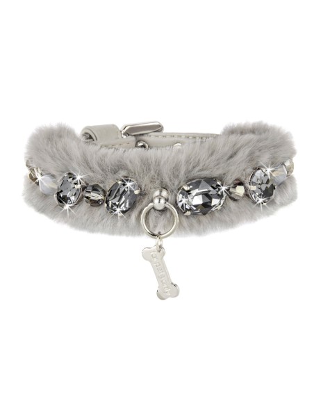Posh Diamond Collar Grey