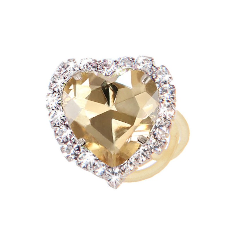 Heart Bling Hairclip Golden Shadow