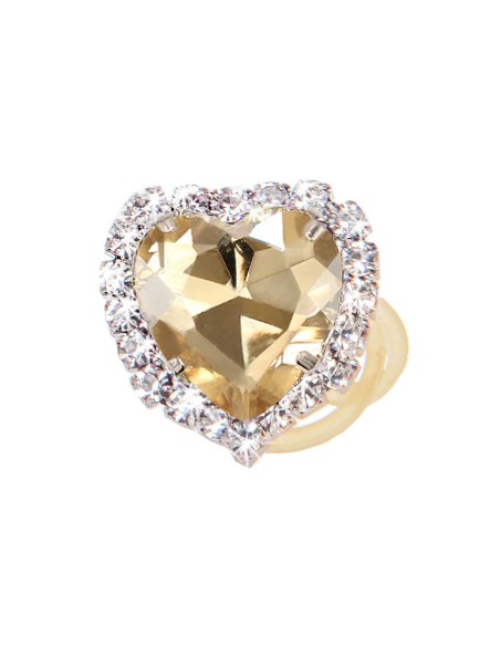 Heart Bling Hairclip Golden Shadow