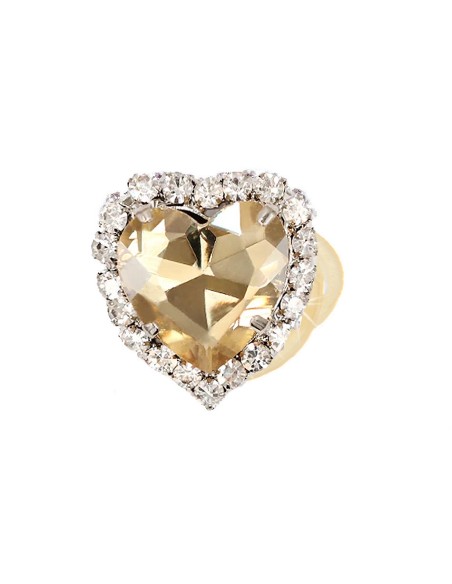 Heart Bling Hairclip Golden Shadow