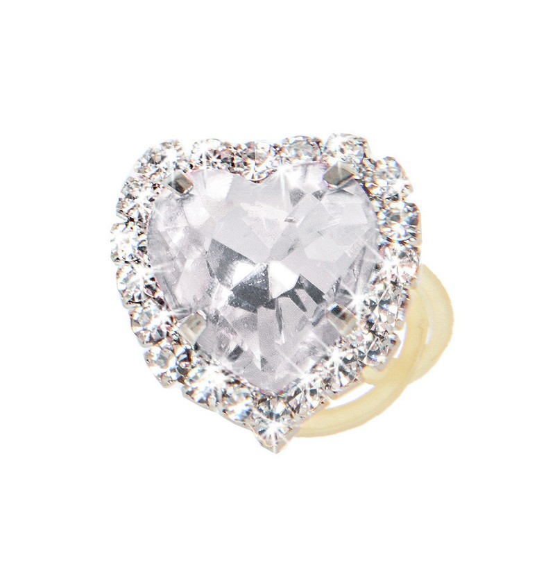 Heart Bling Hairclip Crystal