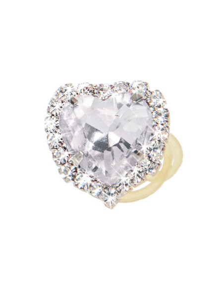 Heart Bling Hairclip Crystal