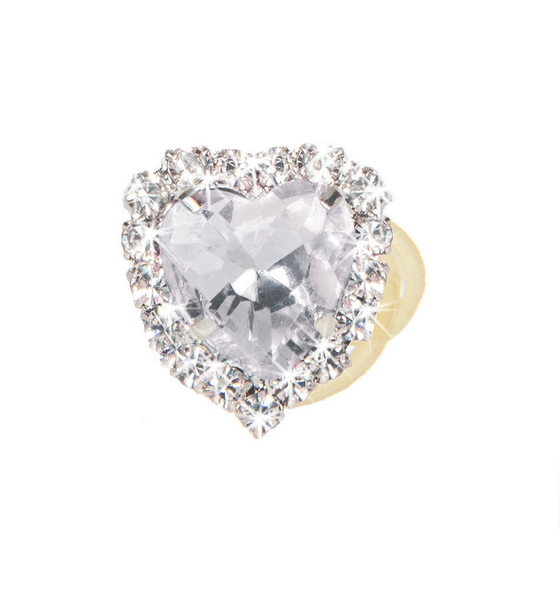 Heart Bling Hairclip Crystal