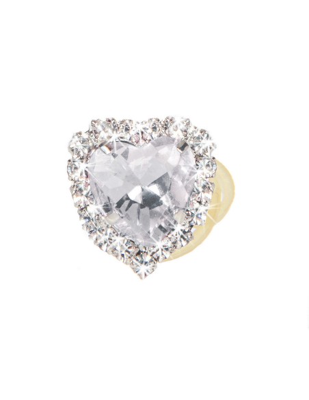 Heart Bling Hairclip Crystal