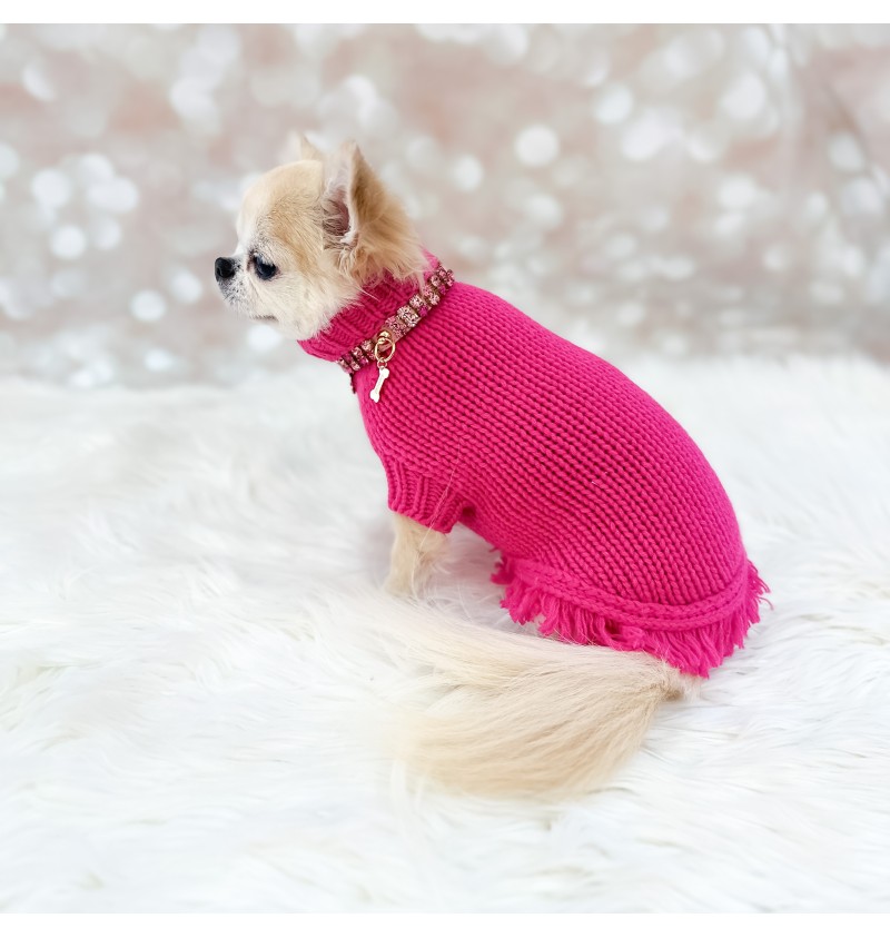 100% Cashmere Delight Pull Fuxia