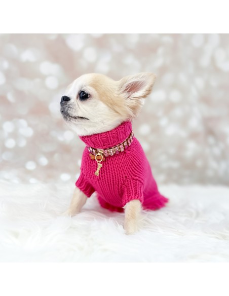 100% Cashmere Delight Pull Fuxia
