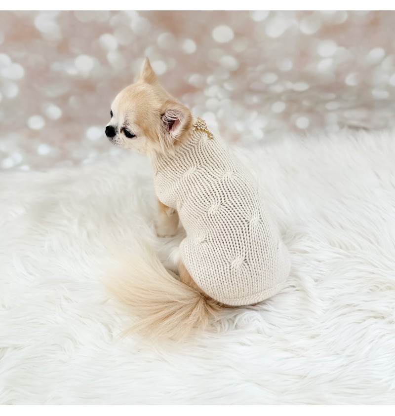 100% Cashmere Punto Savoia Burro