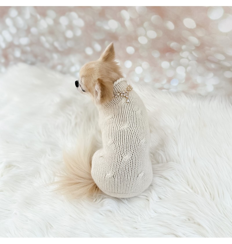 100% Cashmere Punto Savoia Burro