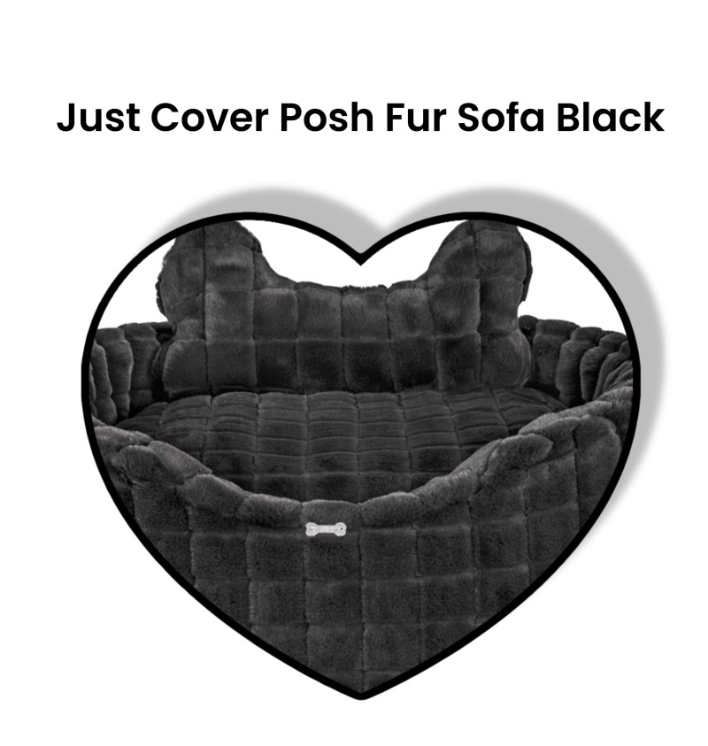 Just Cover Posh Fur Sofa Black Limited Edition