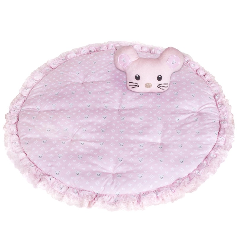 TopoMio Monogram Round Mat Pink