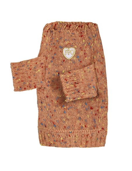 100% Summer Cashmere Tweed Cardigan Orange