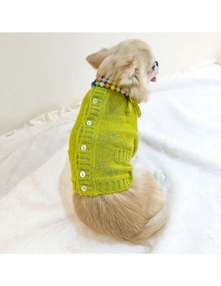 100% Summer Cashmere & Silk Cardigan Green