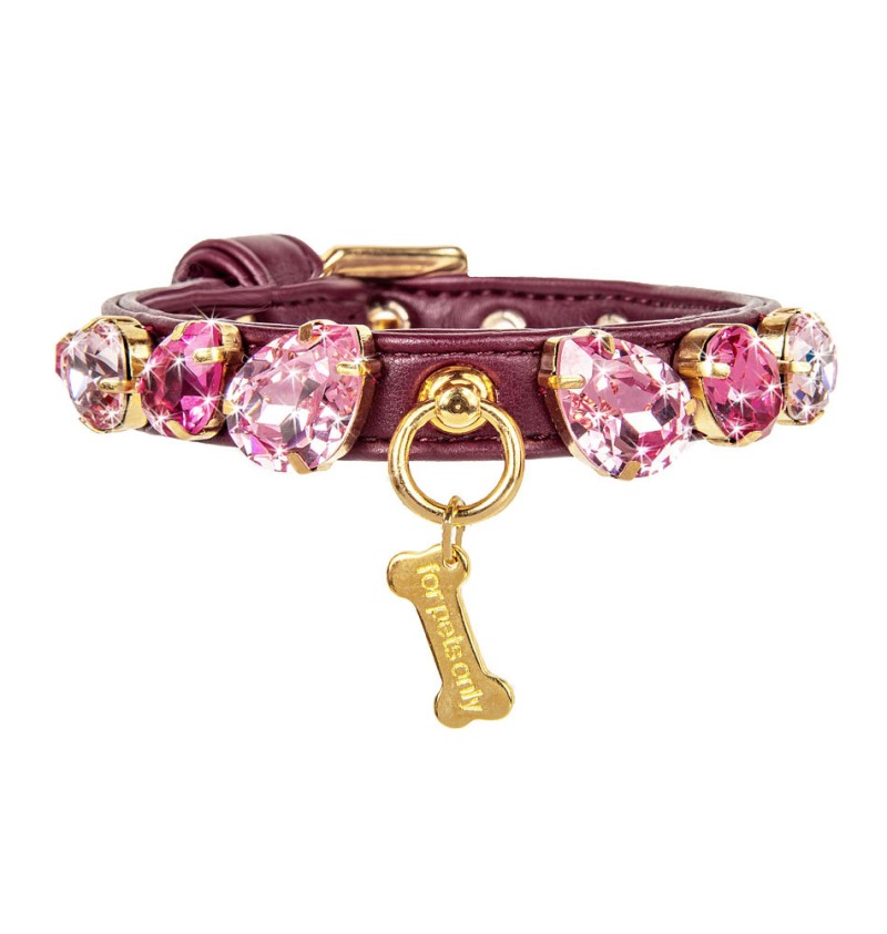 Burgundy Candy Diamond Collar