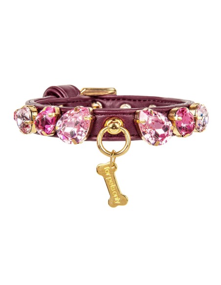 Burgundy Candy Diamond Collar