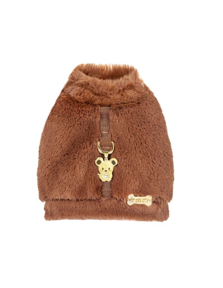 TopoMio Furry Harness Jacket Caramello