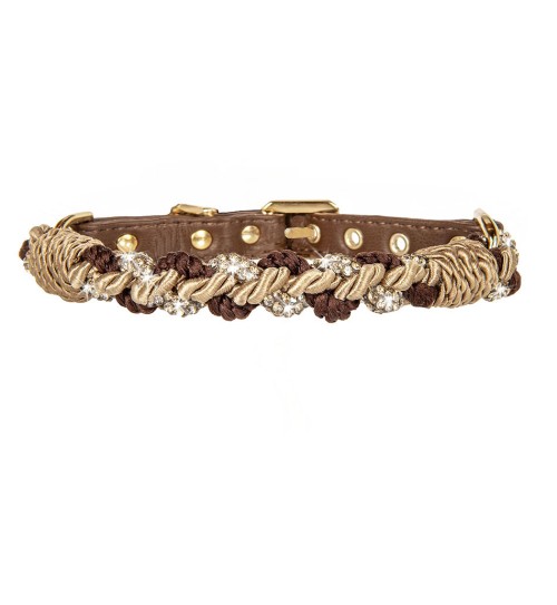 The Magic Island Collar Rope & Strass Choco