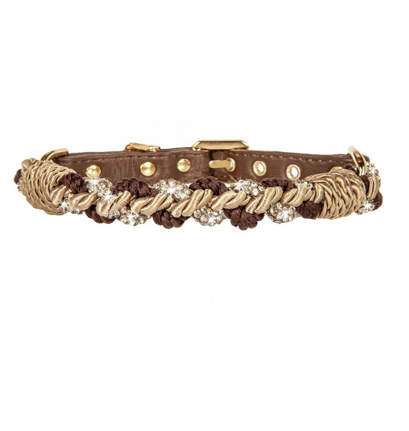 The Magic Island Collar Rope & Strass Choco