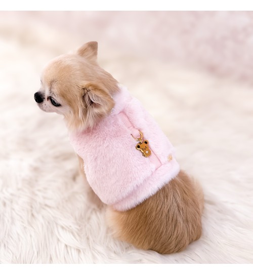 TopoMio Furry Harness Jacket Pink 2