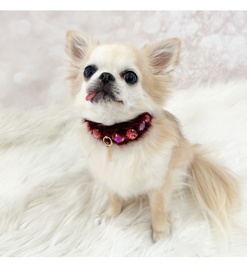 Posh Diamond Collar Burgundy 2
