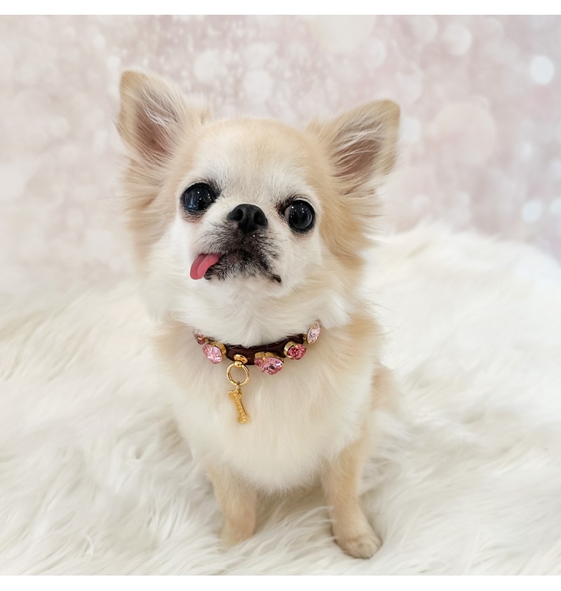 Burgundy Candy Diamond Collar
