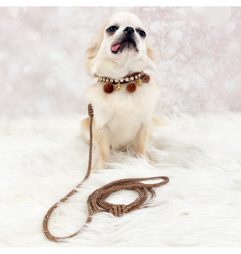 Crystal Babe Leash Topaz/Gold