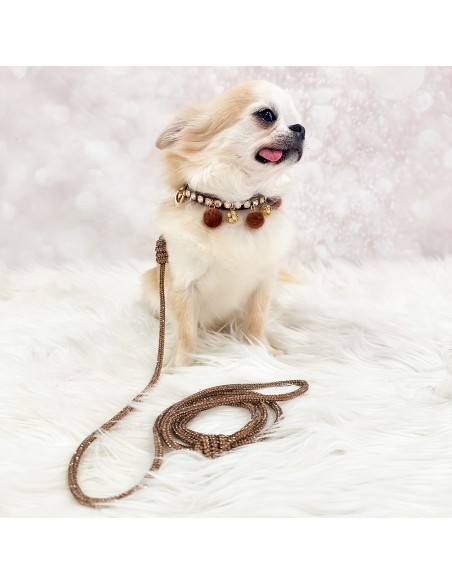 Crystal Babe Leash Topaz/Gold