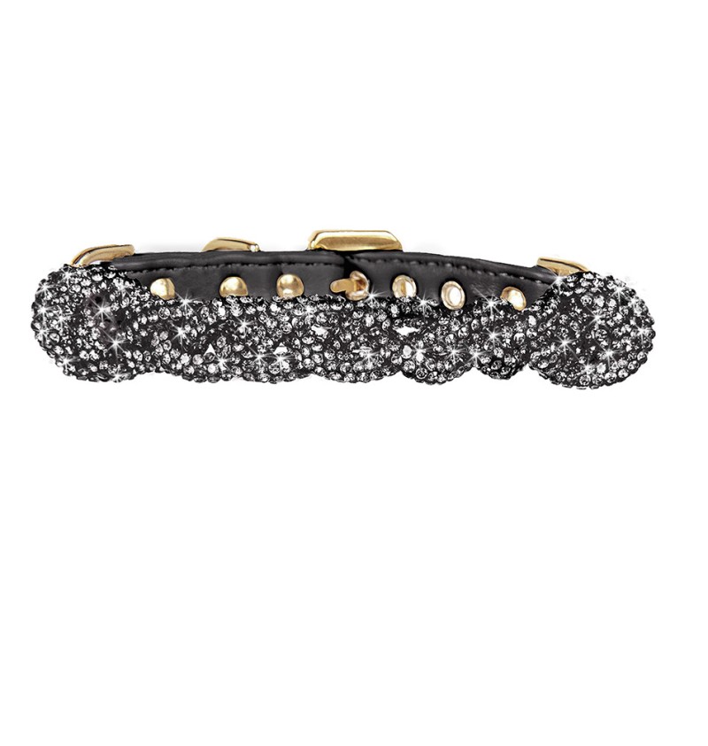 Crystal Babe Collar Black/Gold