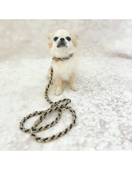 The Magic Island Collar Rope & Strass Choco
