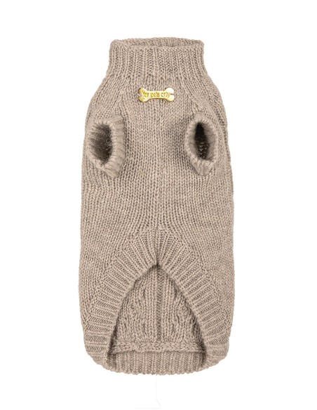 100% Cashmere Aran Pull Taupe