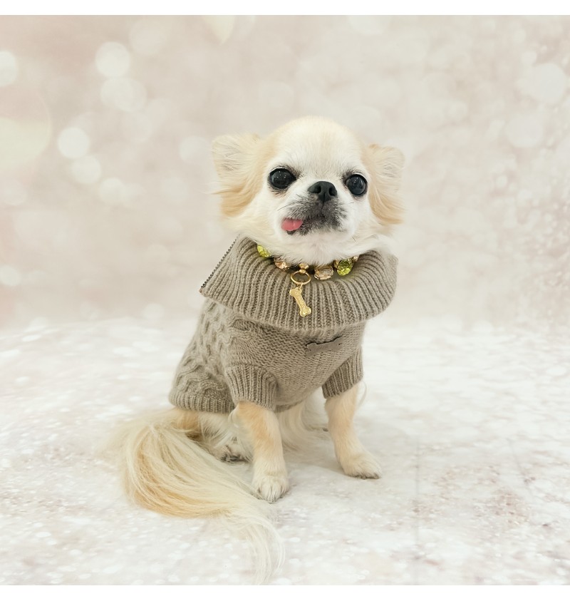 100% Cashmere Pull Brunello Taupe