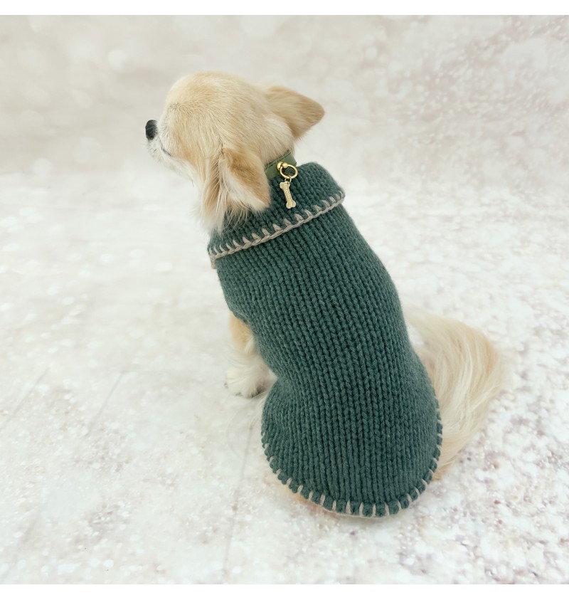 100% Cashmere Pull Gregorio Green