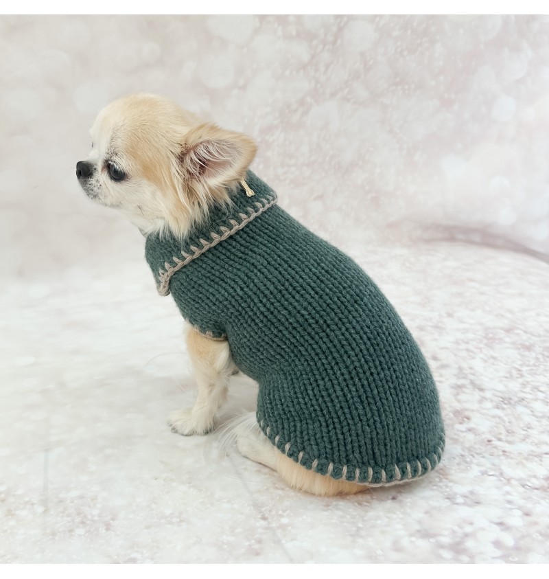 100% Cashmere Pull Gregorio Green