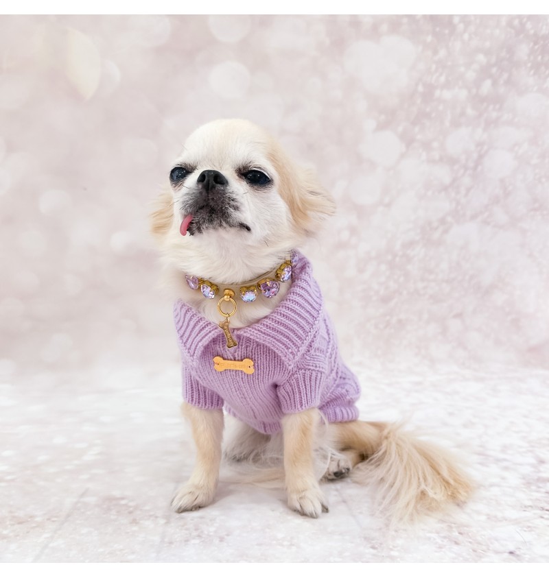 100% Cashmere Peonia Pull Lilac