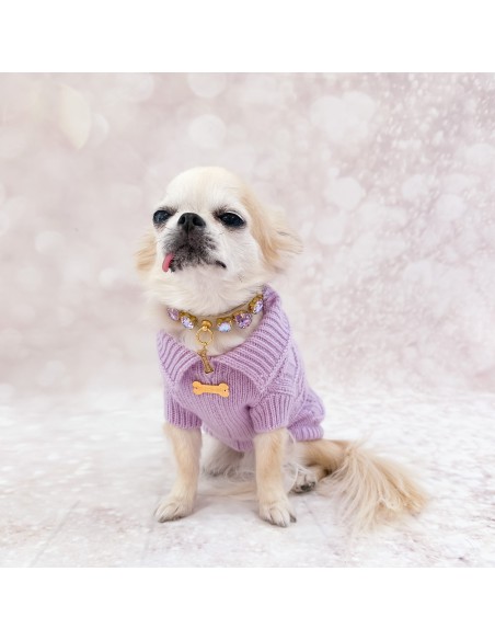 100% Cashmere Peonia Pull Lilac