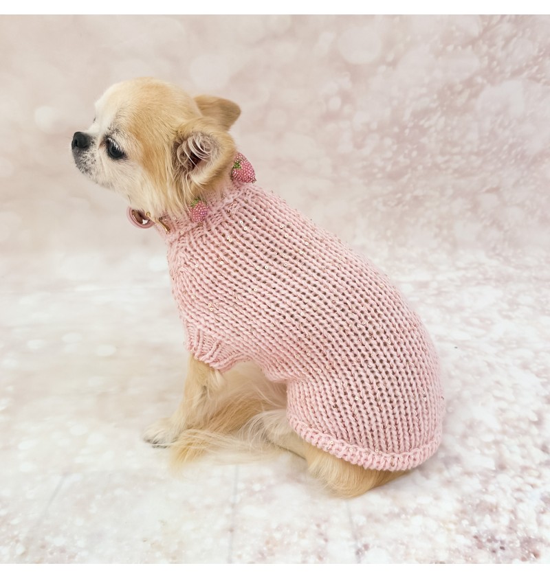 100% Cashmere Pull Diletta Pink