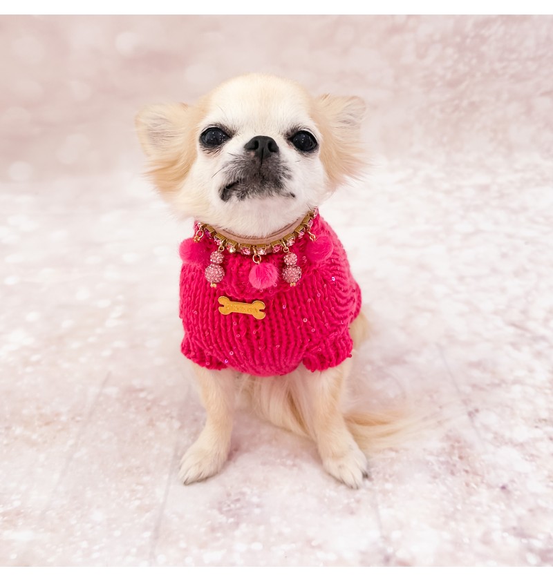 100% Cashmere Pull Diletta Fuxia