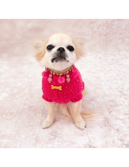 100% Cashmere Pull Diletta Fuxia