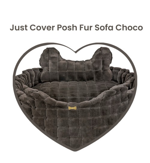 Just Cover Posh Fur Sofa Choco