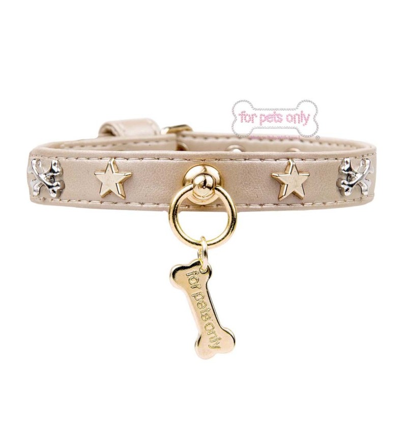 Cross Bones Collar Cappuccino