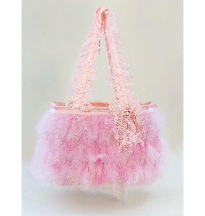 Topshop pink deals fur bag