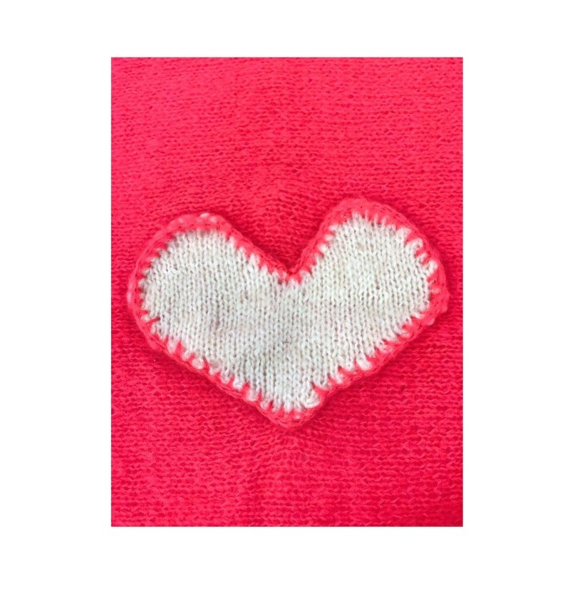 Mohair Heart Cover Fuxia