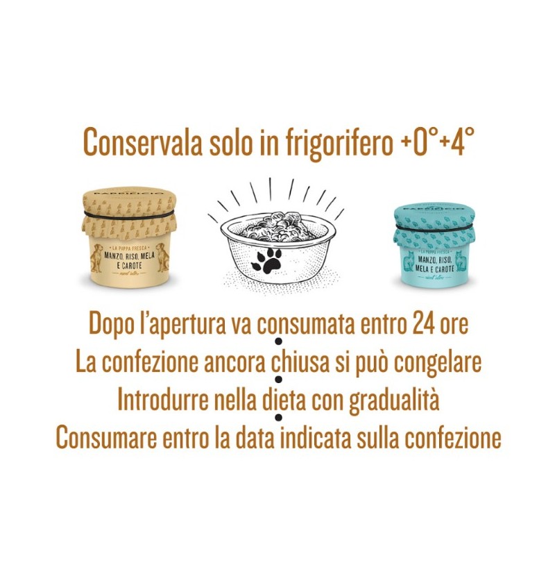  MAIALE CON CAROTE,RISO E MELA 180GR