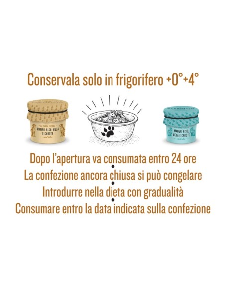  MAIALE CON CAROTE,RISO E MELA 180GR