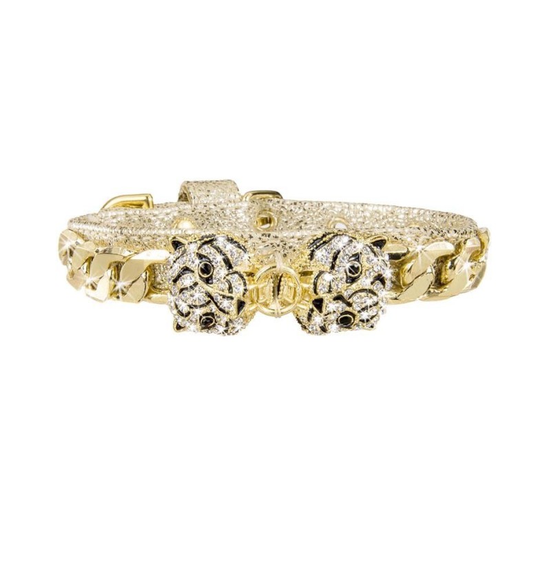 Rock Panther Collar Gold