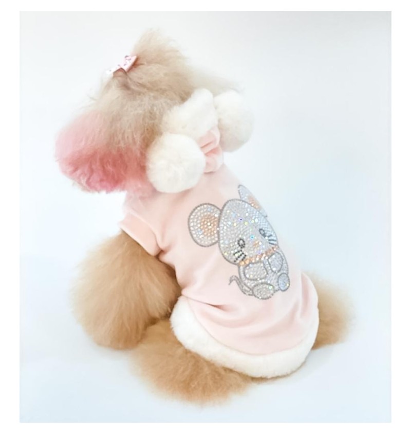 TopoMio Diamond Furry Pull Pink