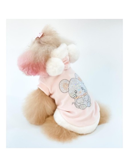 TopoMio Diamond Furry Pull Pink